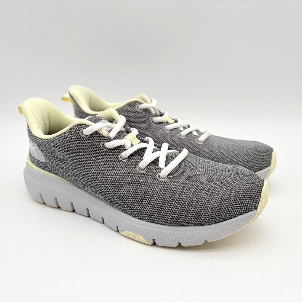 Kuru Flex Via Lifestyle Orthotic Sneakers Womens Size 8.5M Gray Lace Up Shoes